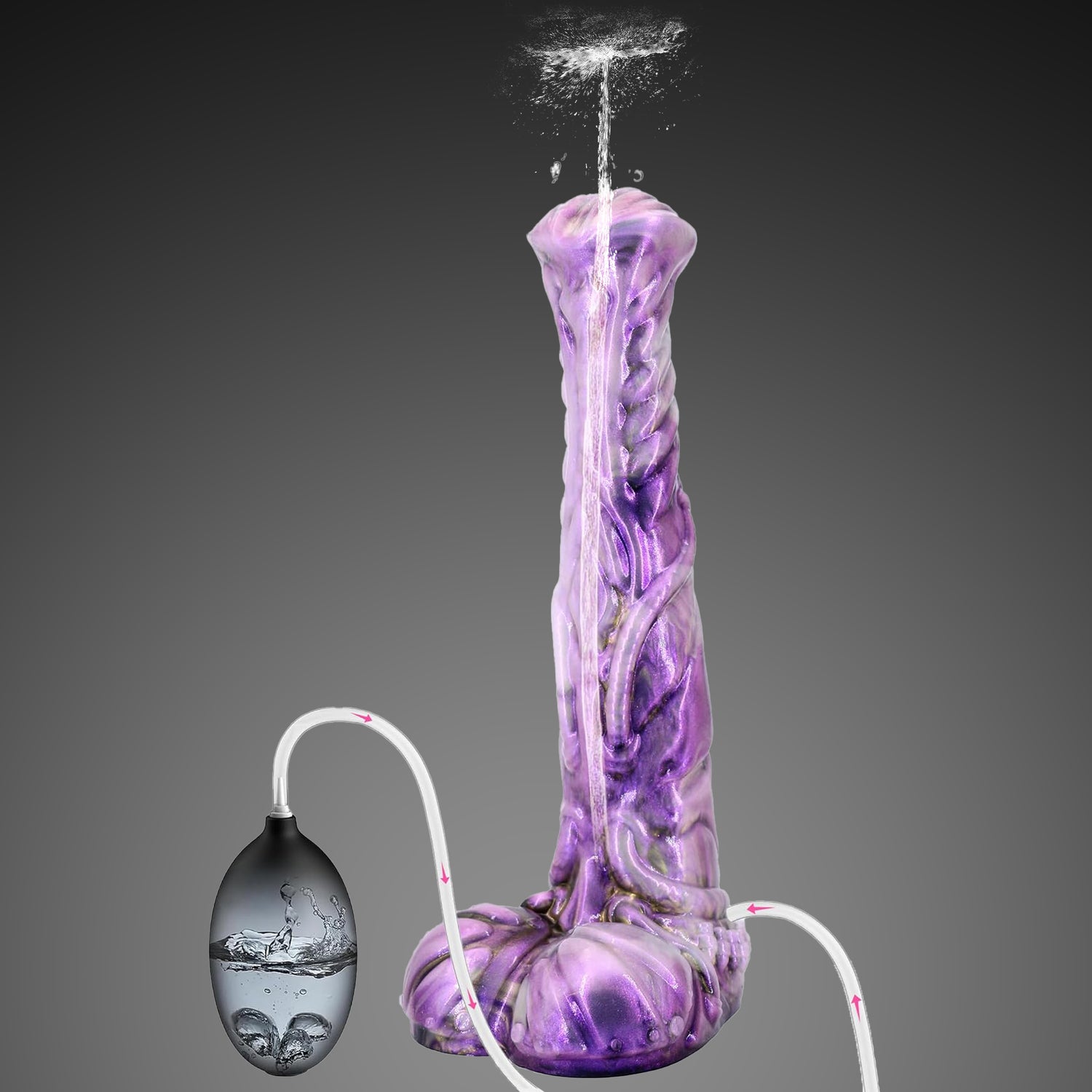 12 Inch Silicone Horse Dildo – Squirting Monster Dildo with Suction Cup