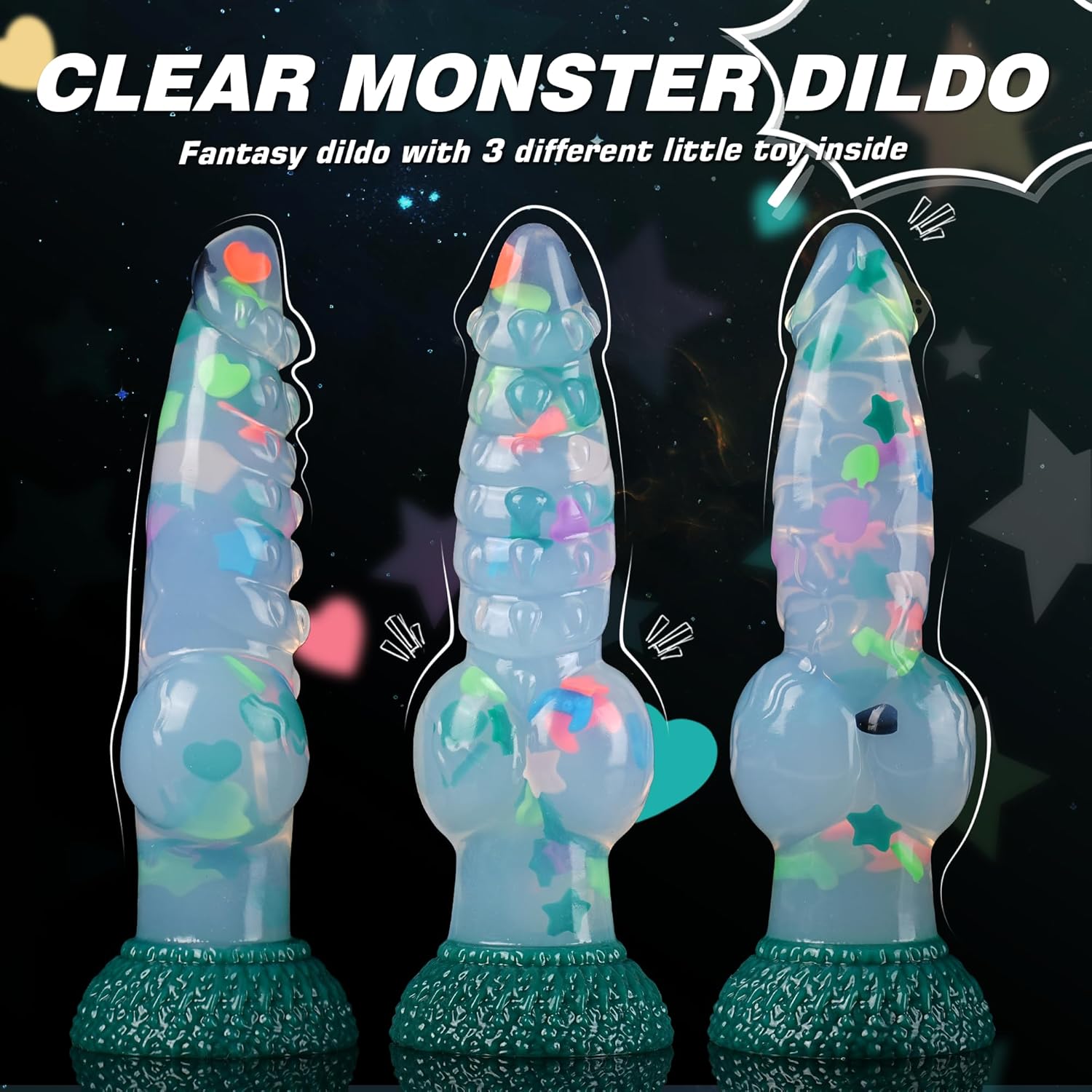 10 inch Fantasy Dildo with Powerful Suction Cup - The Knot & Star Dildo
