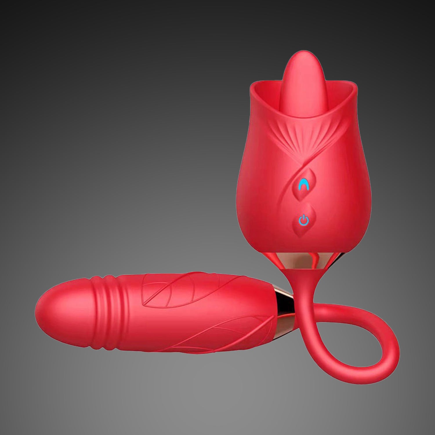 Rose Vibrator with Suction, Tongue Licking & Thrusting – Multi‑Function Clit Vibrator