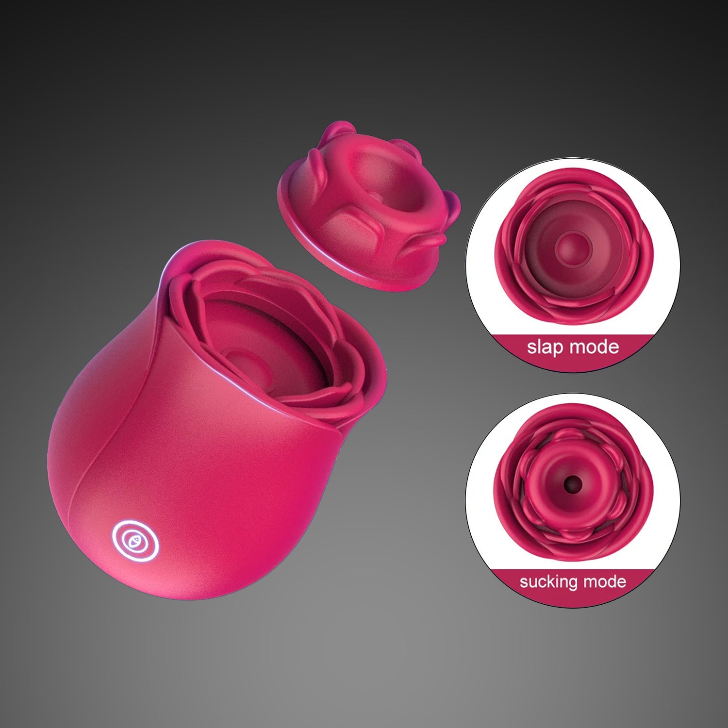 Rose Vibrator with Suction & Slap Modes – Dual‑Action Clitoral Stimulator