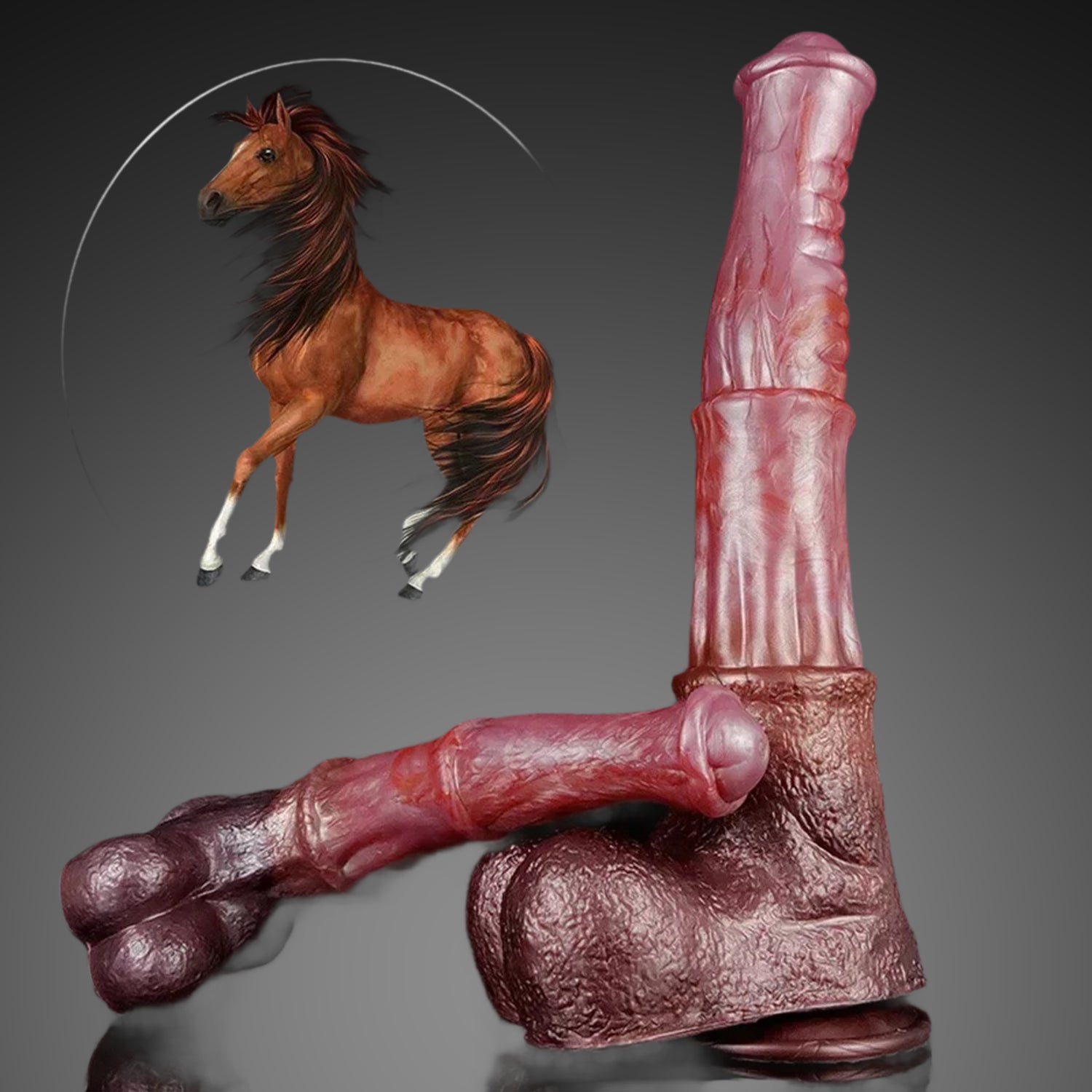 Horse Dildo – Silicone Monster Dildo with Suction Cup for Anal Play