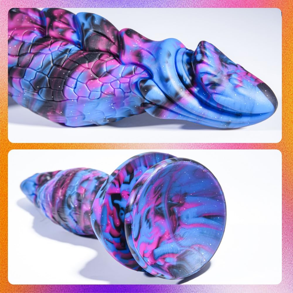 10 inch Realistic Dragon Dildo - Textured Fantasy Toy with Suction Cup