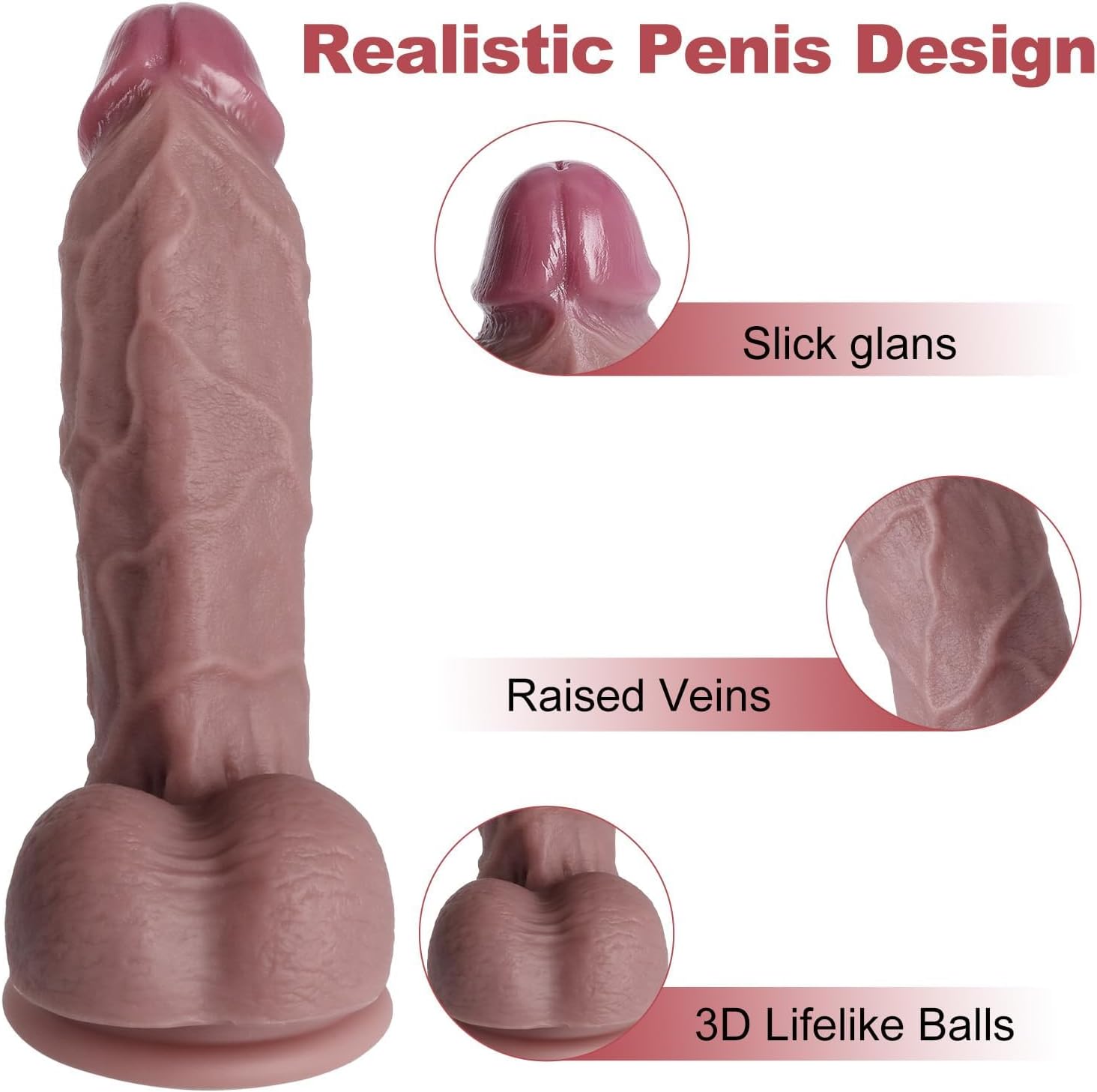 7 inch Realistic Silicone Dildo with Suction Cup - The Ultimate Lifelike Sex Toy