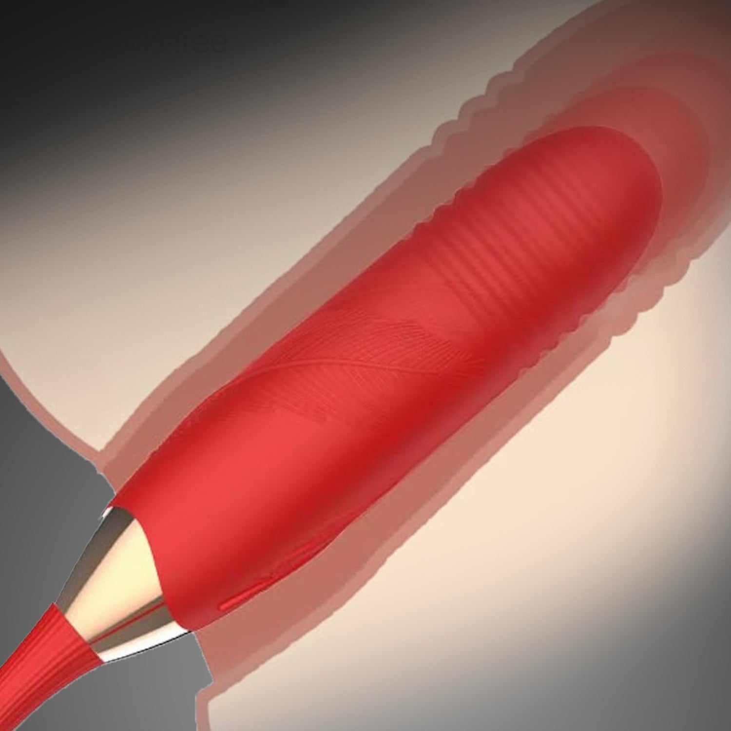 Dual‑ended rose vibrator with suction & licking