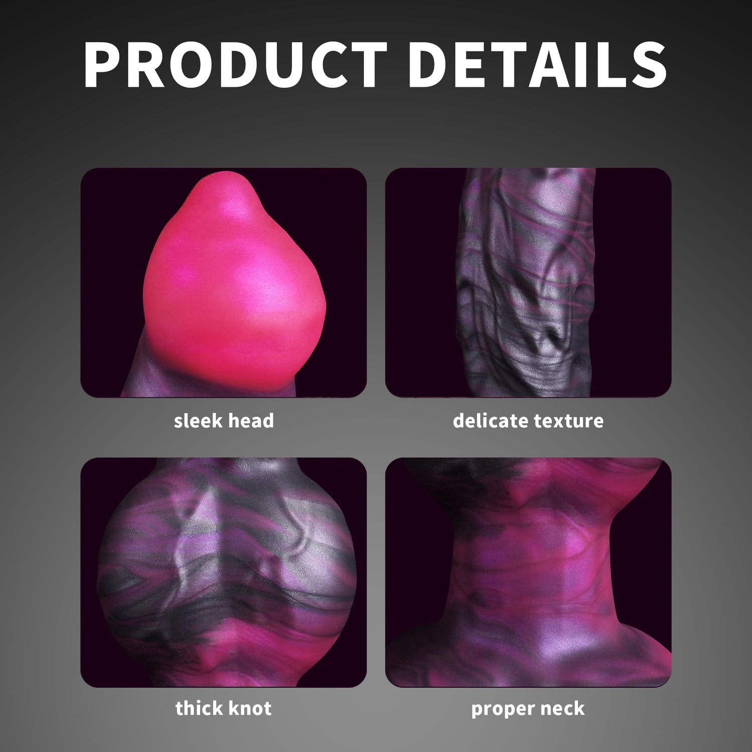9 Inch Monster Dildo – Knotted Silicone Dildo with Thick Knot & Suction Cup