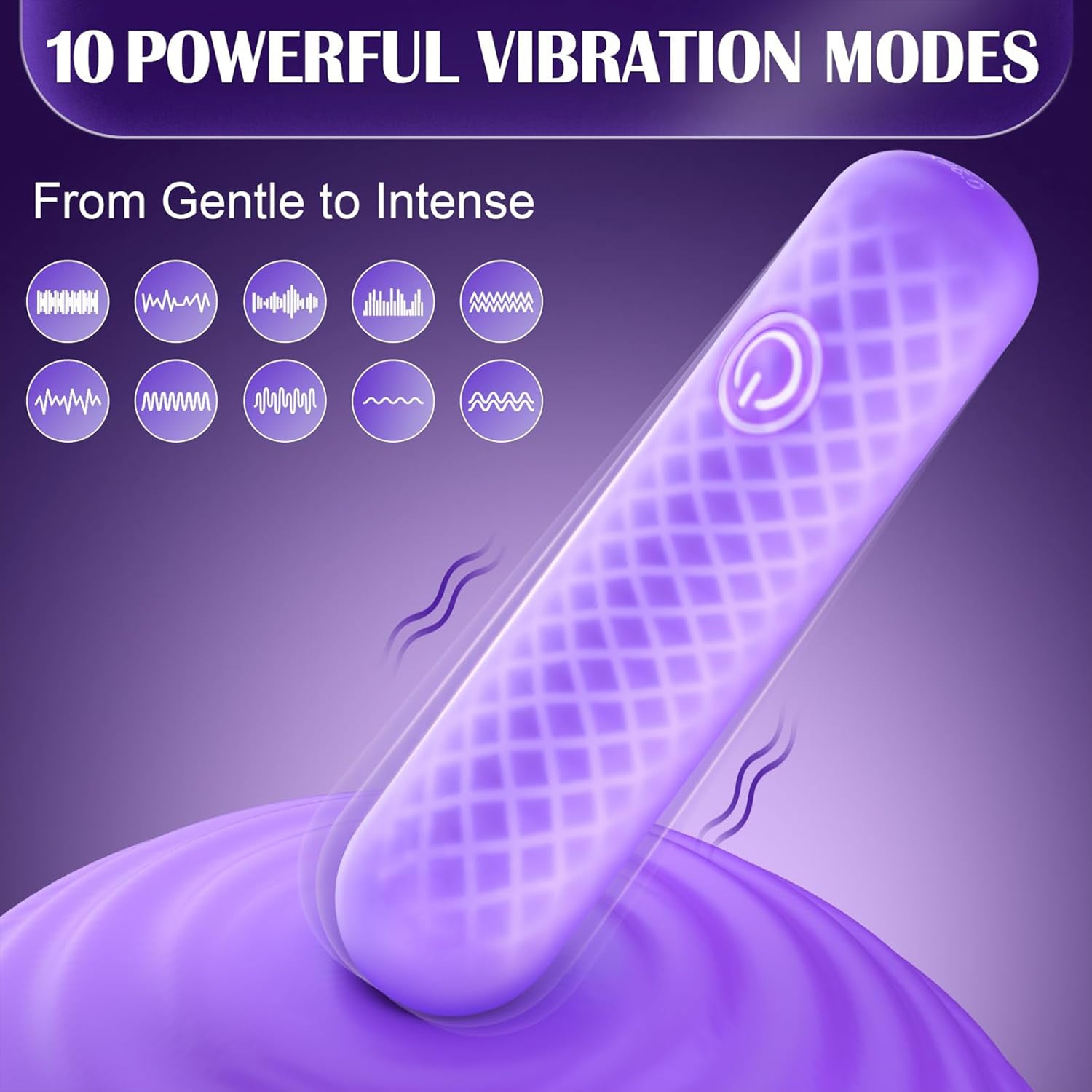 Ultra-Soft Bullet Massager Discreet, Waterproof Clit & G Spot Stimulator for Women