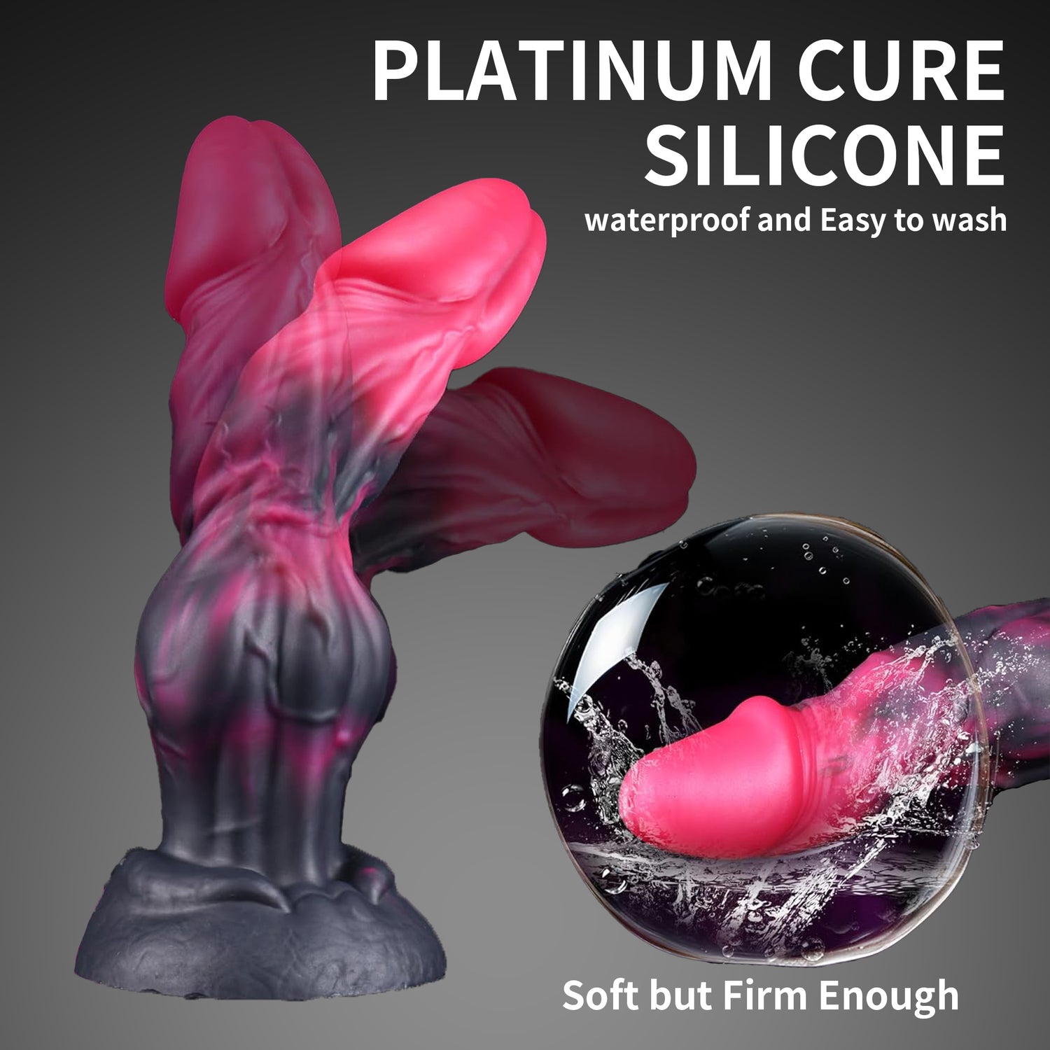 8 Inch Fantasy Dragon Silicone Dildo with Suction Cup & Squirting Function