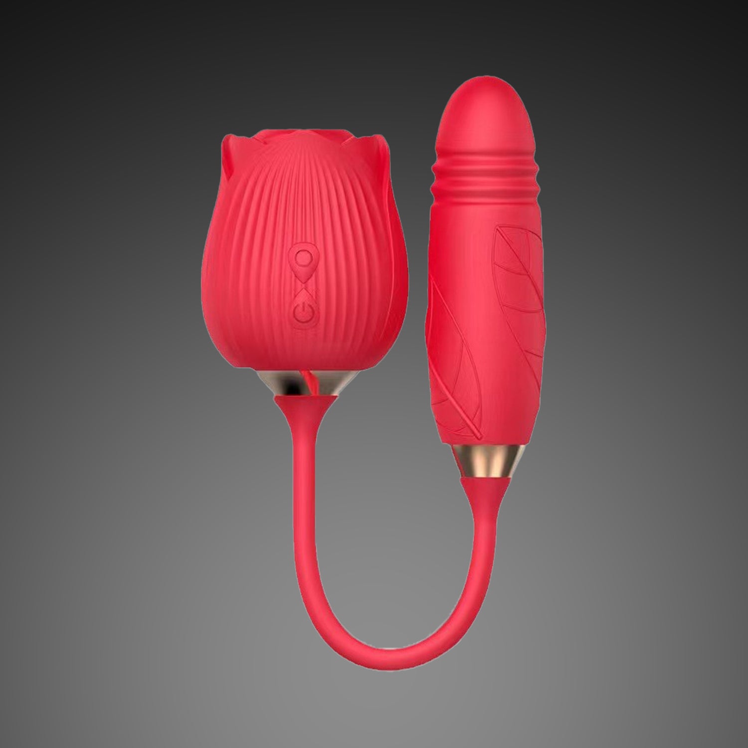 Rose Vibrator with Suction, Tongue Licking & Thrusting – Multi‑Function Clit Vibrator