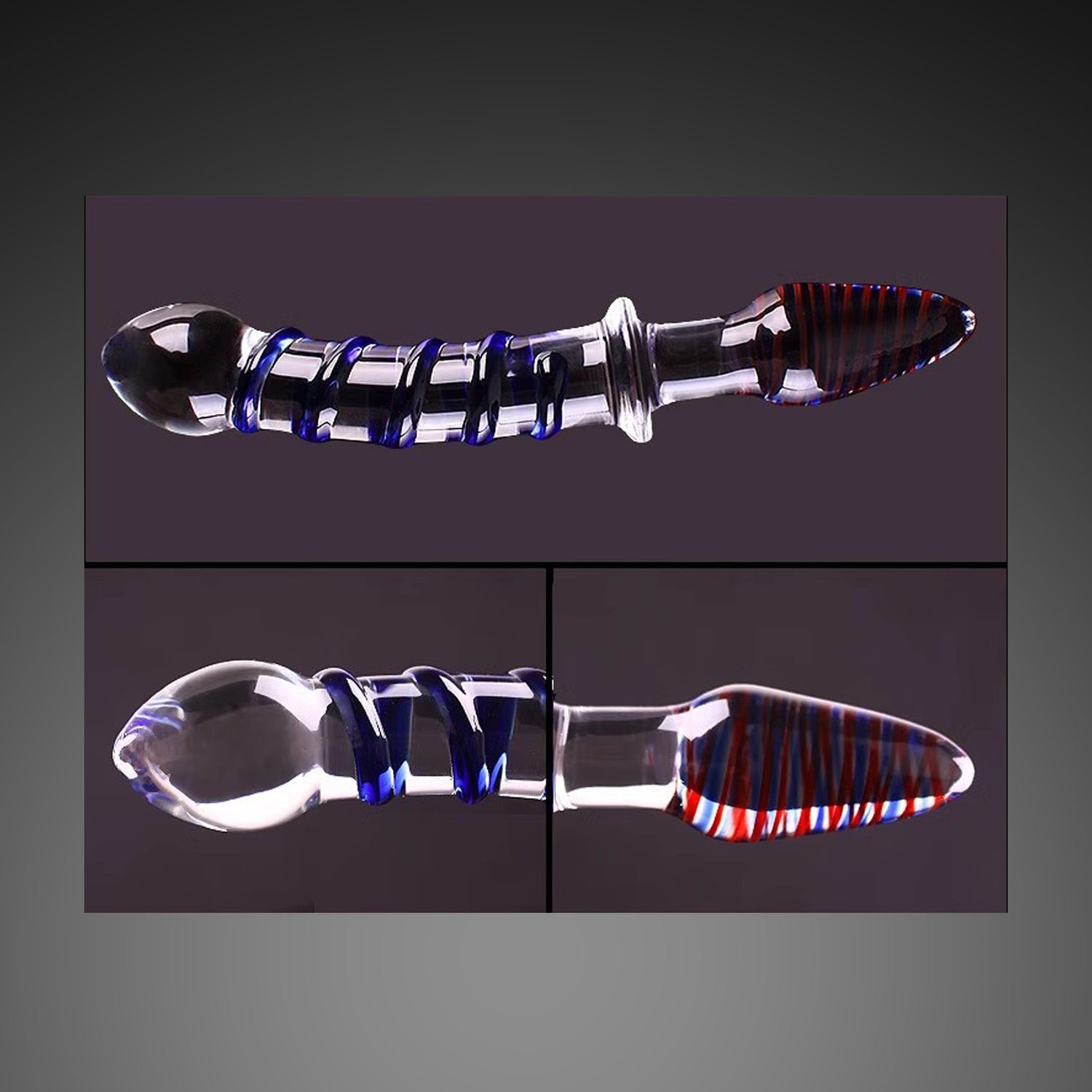 9 Inch Dual‑Ended Glass Dildo for G‑Spot and Anal Use 