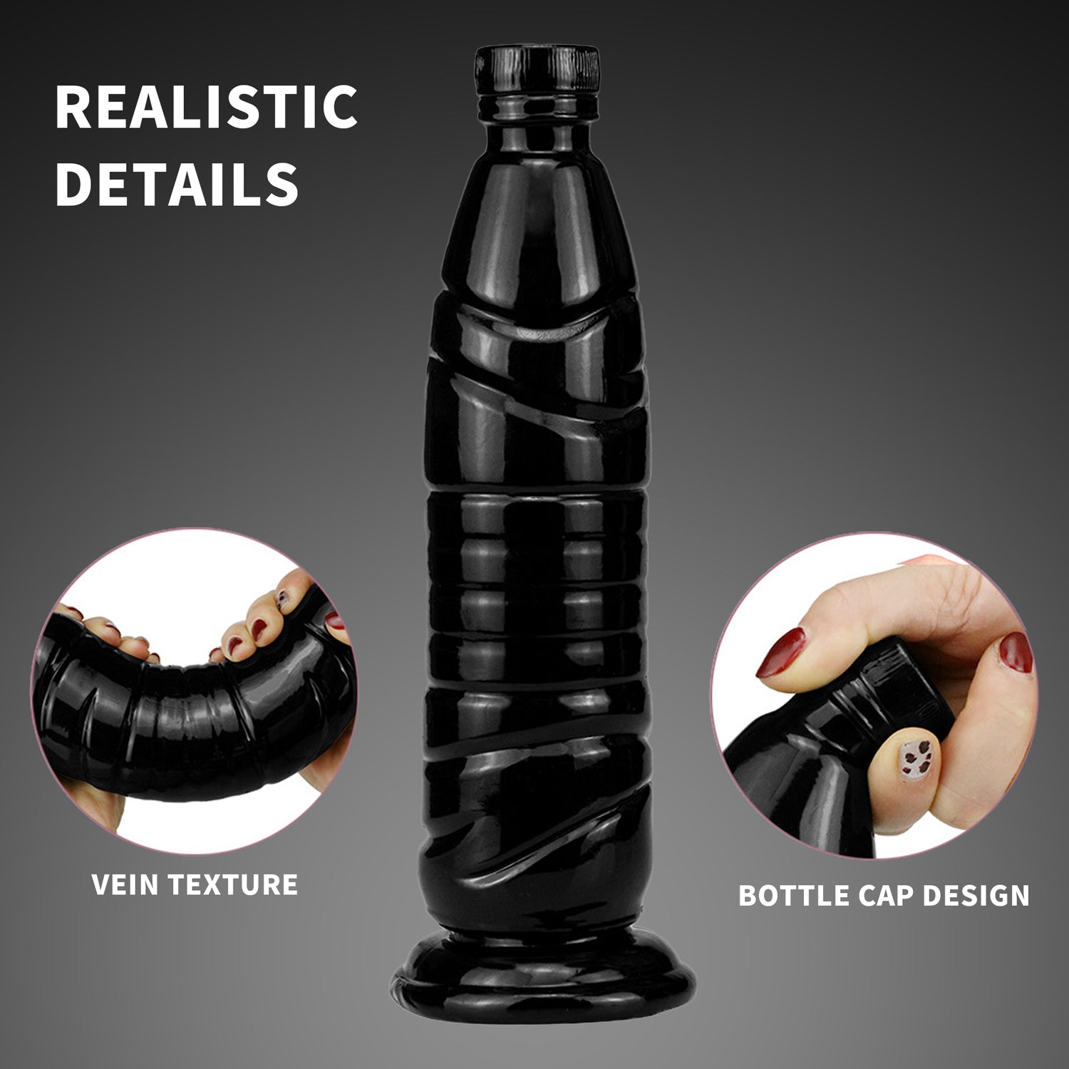 9 inch dildo Water Bottle Style PVC Suction Cup Dildo  2.36 inch Thick Dildo